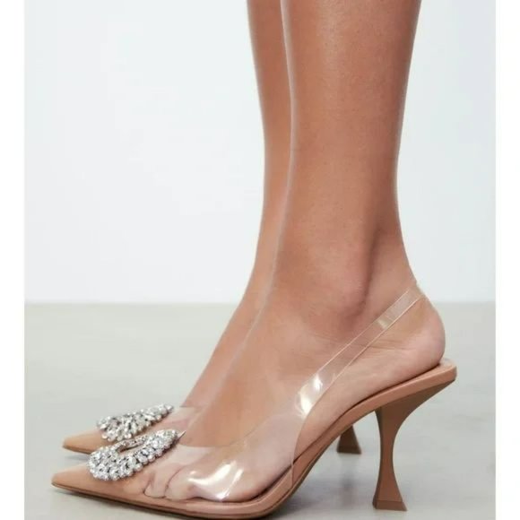 ZARA Jewel Vinyl High Heels - Picture 3 of 11